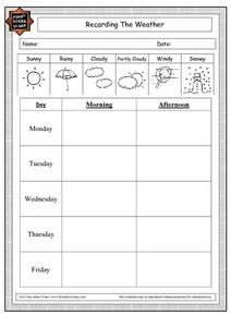 1st grade weather worksheet