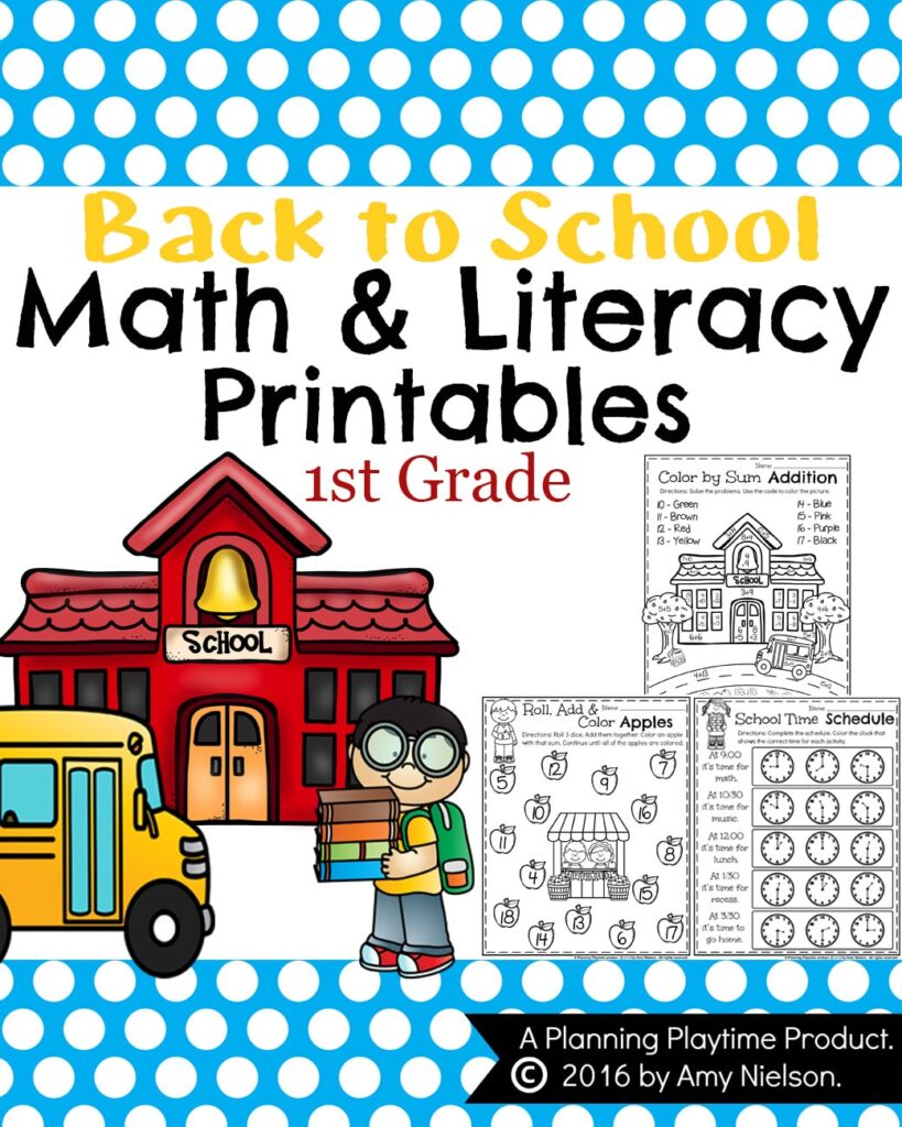 1st grade worksheet to print