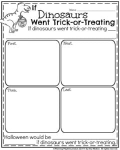 1st grade writing halloween