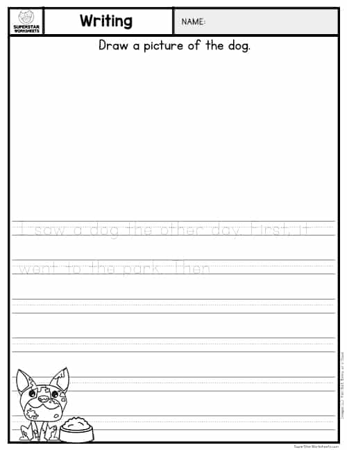 1st grade writing sentences worksheet