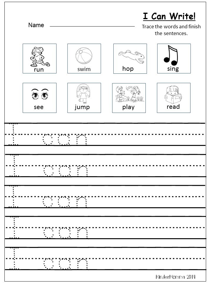 Free Writing Printable (Kindergarten and First Grade ...