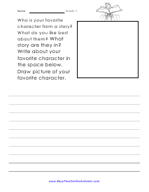 1st grade writing worksheet printable