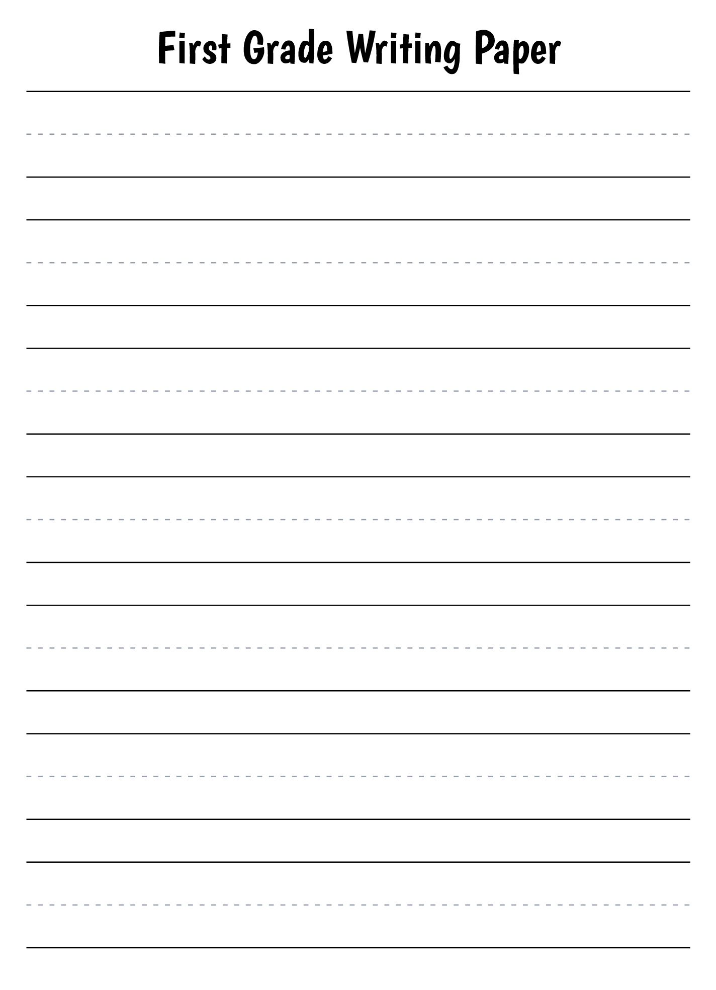 1st grade writing