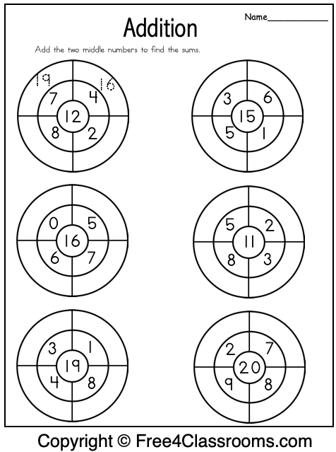 2 digit addition worksheet for first grade