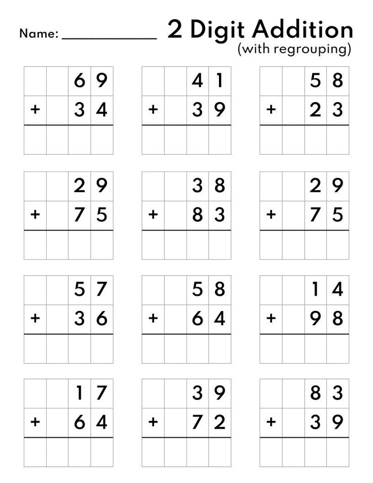 10 Printable Two Digit Addition Worksheets, Double Digit Addition ...