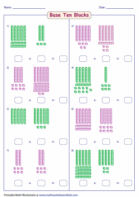 2 digit addition worksheet free