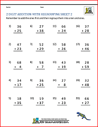 2 Digit Addition Worksheets