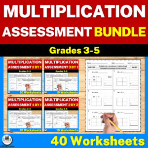 2 digit by 1 digit multiplication assessments