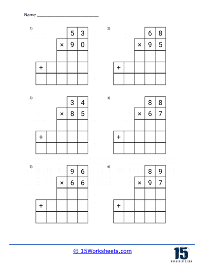 2 digit by 2 digit multiplication worksheet grade 4