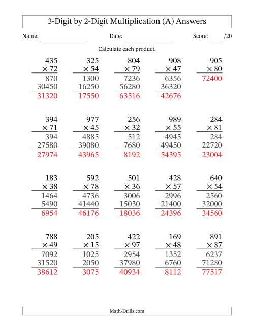 2 digit by 3 digit multiplication worksheet