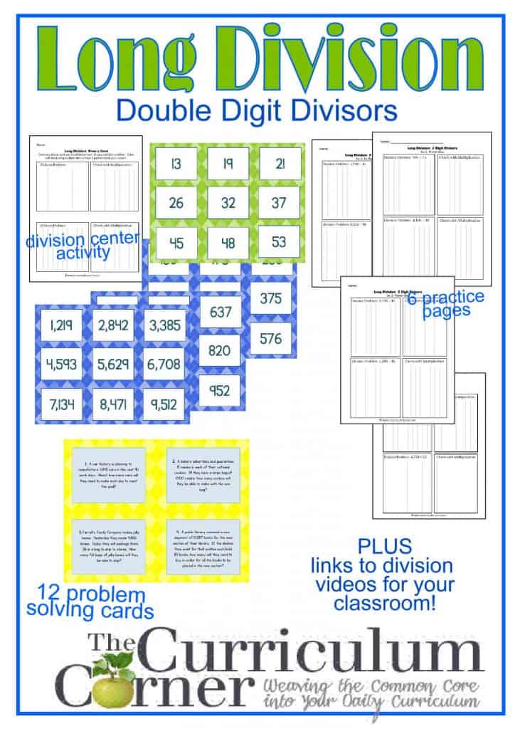 2 digit divisor division worksheet