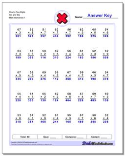 Multiplication Worksheets: Multiple Digit