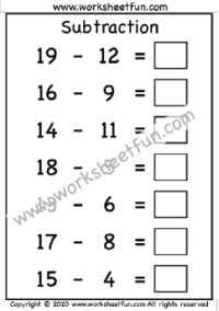 Subtraction - 2 Digit / FREE Printable Worksheets - Worksheetfun