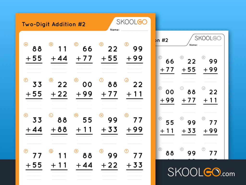Two-Digit Addition #5 - SKOOLGO