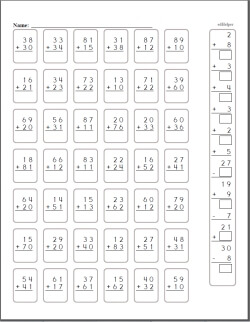 2 Digit Addition - Worksheets, Lessons, and Printables