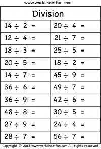 Division Worksheets - 2 Worksheets / FREE Printable Worksheets ...