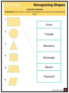 Geometry: Recognizing Shapes CCSS 2.G.1 Facts &  Worksheets For Kids
