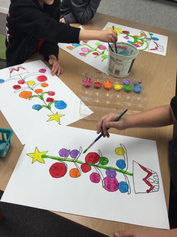 Color It Like you MEAN it!: 2nd grade Christmas trees