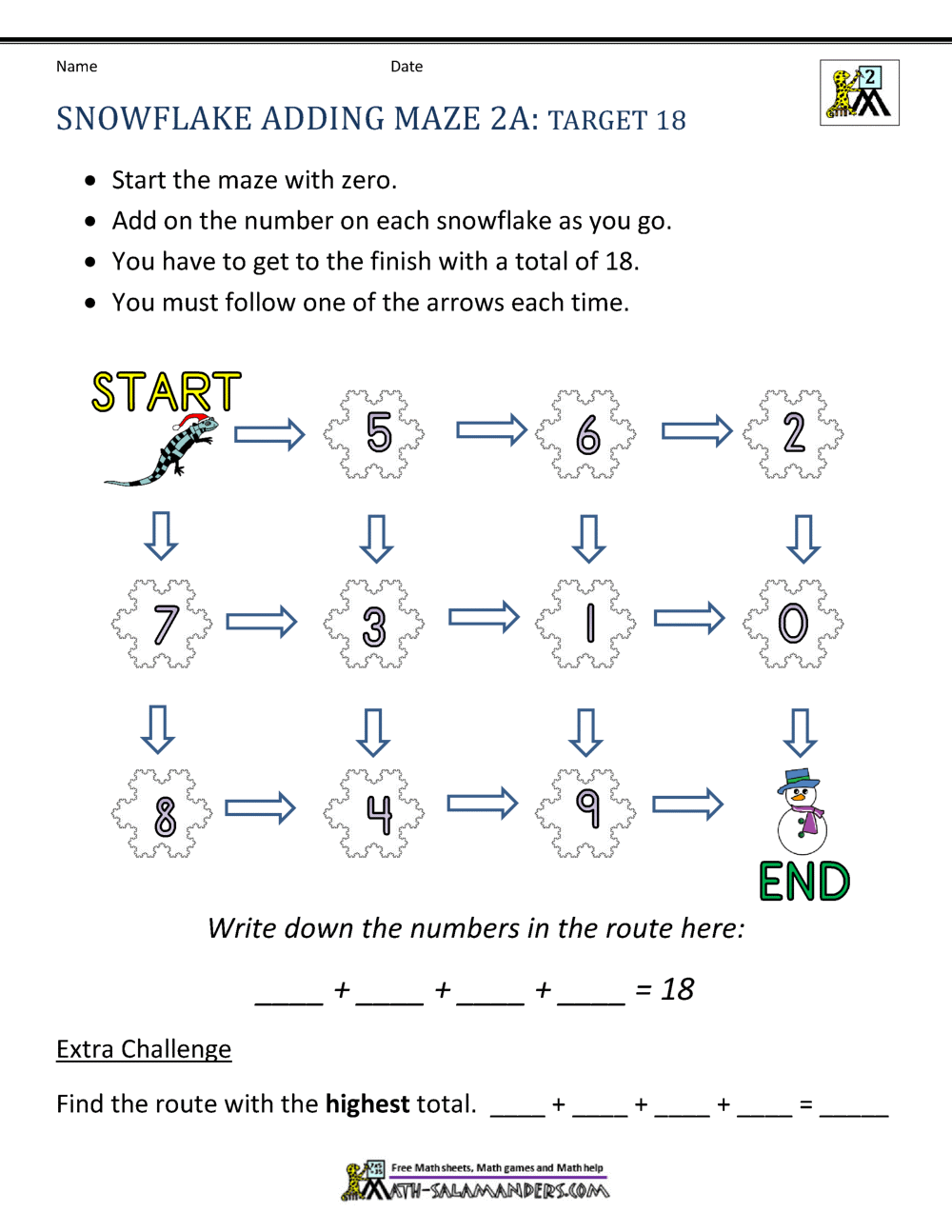 2nd Grade Christmas Math Worksheets