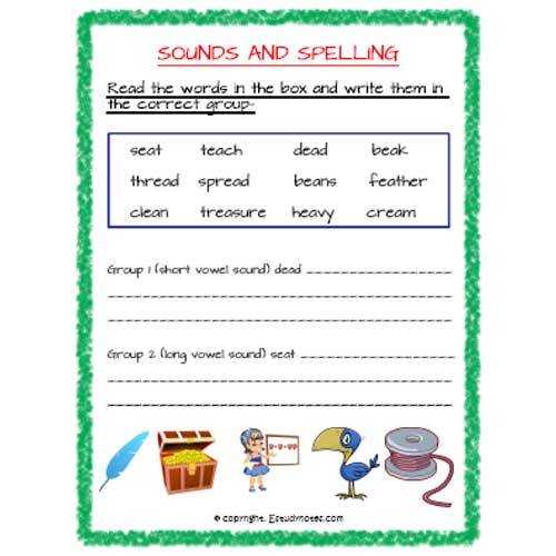 2 grade spelling worksheet