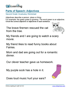 2 grade vocabulary worksheet
