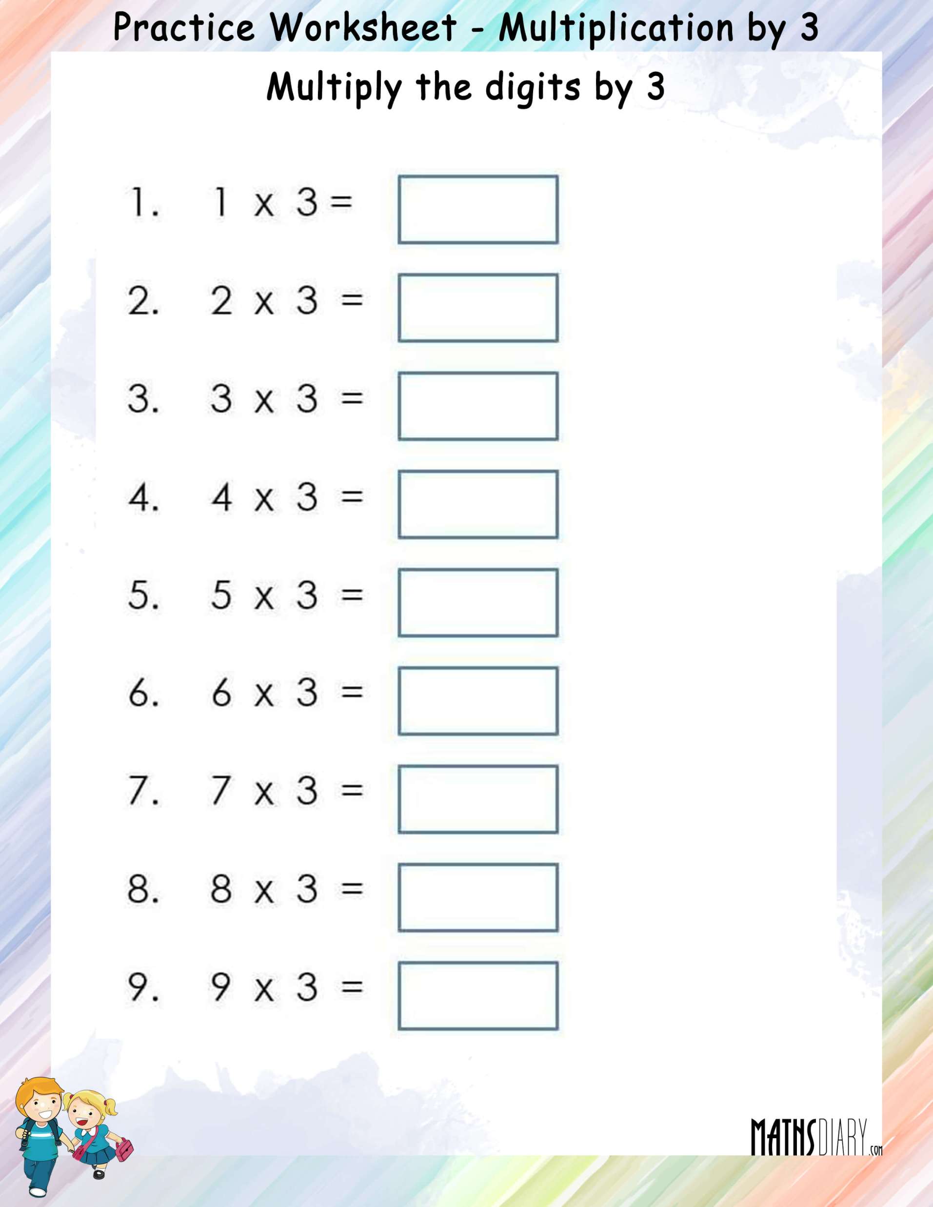 Using the 2 times tables, part 3 | 3rd grade Math Worksheet ...