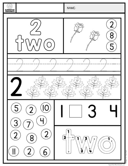 Preschool Number Worksheets -Worksheets Library