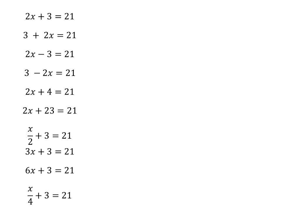 Solving two-step equations - Variation Theory