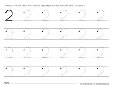 Number two writing, counting and recognition activities for children