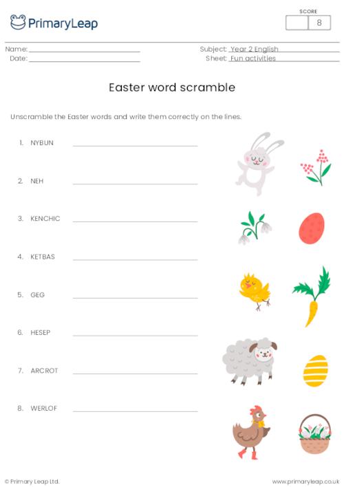 Year 2 Spelling Worksheets - Correct The Spelling Mistakes