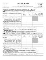 New IRS Schedule D Tax Form Instructions and Printable Forms for ...