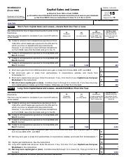 Jane Cole Shedule D - SCHEDULE D Form 1040 Department of the ...