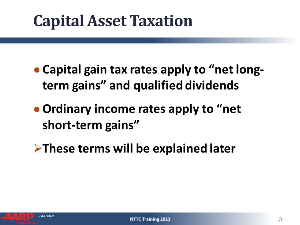 TAX-AIDE Capital Gain or Loss Form 1040Line 13 Pub 4012D-13 Pub ...
