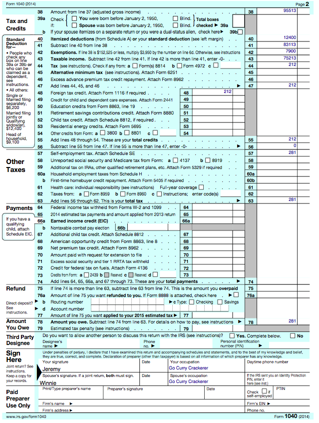 2014 capital gains worksheet