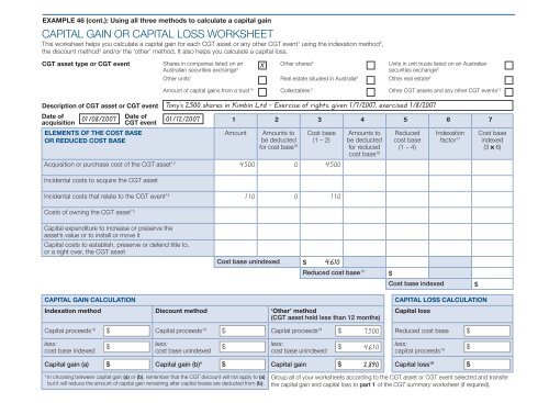 2014 capital gains worksheet