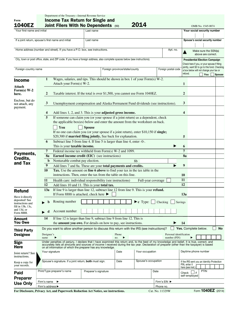 2014 eic worksheet