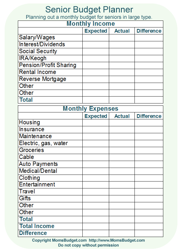2016 budget worksheet