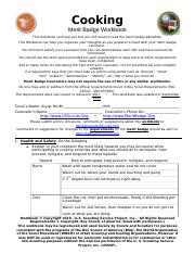 Cooking.pdf.docx - Cooking Merit Badge Workbook This workbook can ...