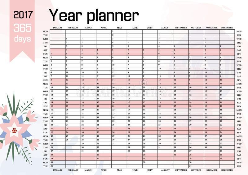 Year Wall Planner. Plan out your whole with this 2017 . Yearly ...
