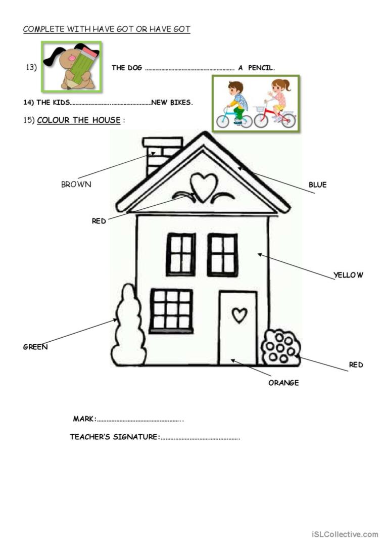 Kids first Level 2017: English ESL worksheets pdf &  doc