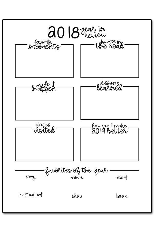 Year in Review Printable - Updated for 2023! - Review your Year!