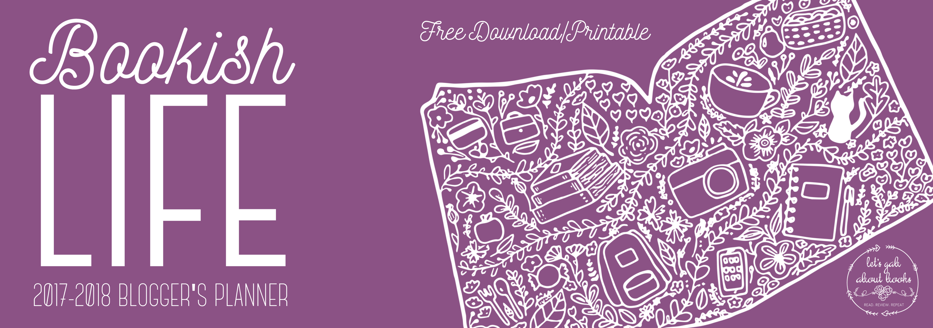 Bookish Life planner // free printable planner for book bloggers ...
