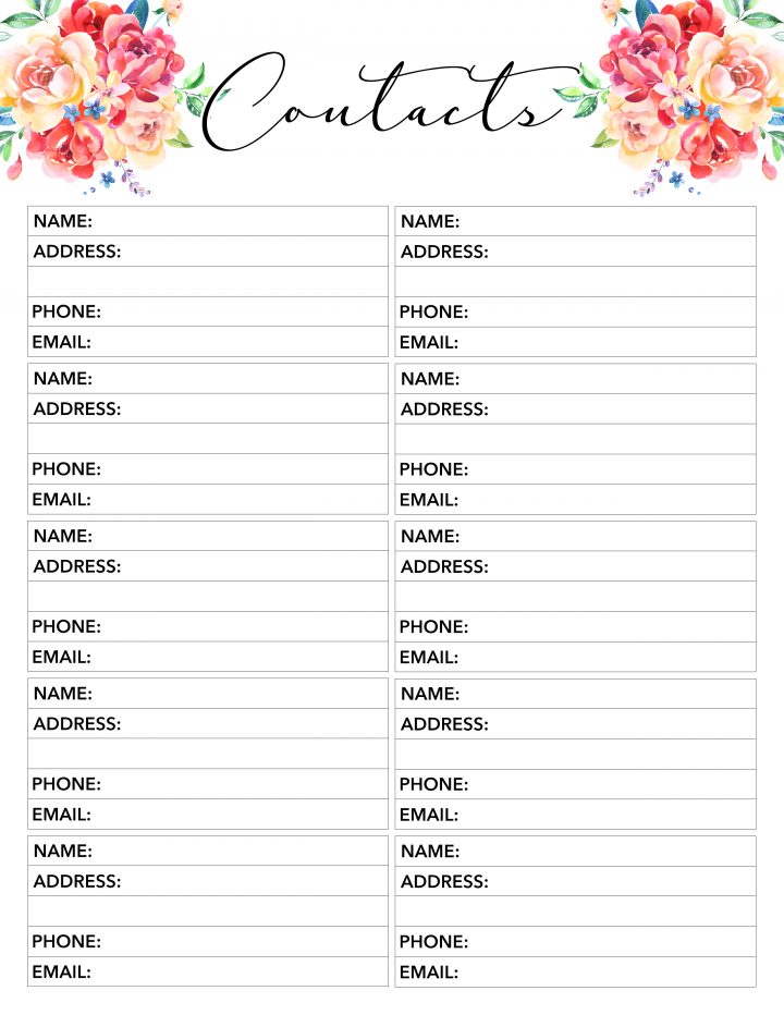 2018 planner booklet printable