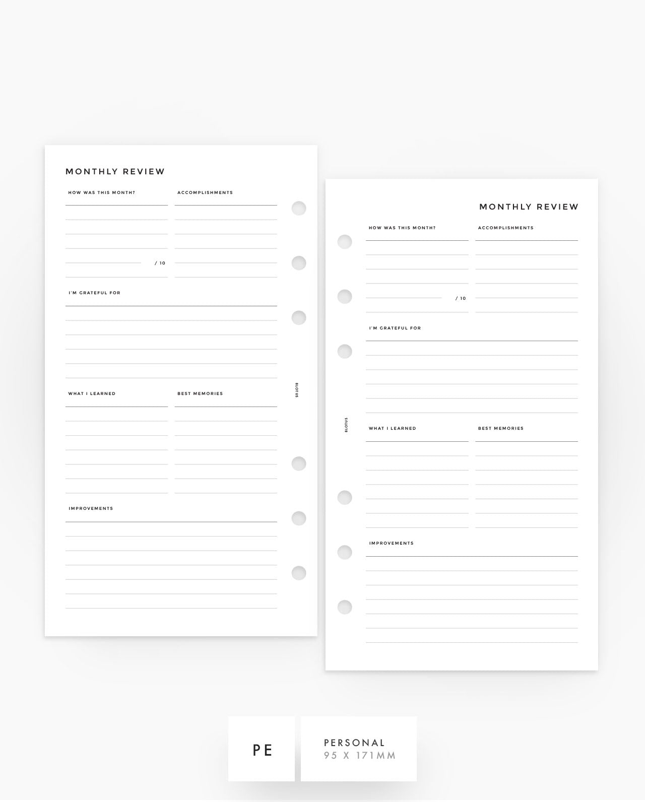 MN199 - Monthly Review - Printable PDF - Personal