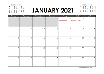 Printable 2021 UK Calendar Templates with Holidays - CalendarLabs