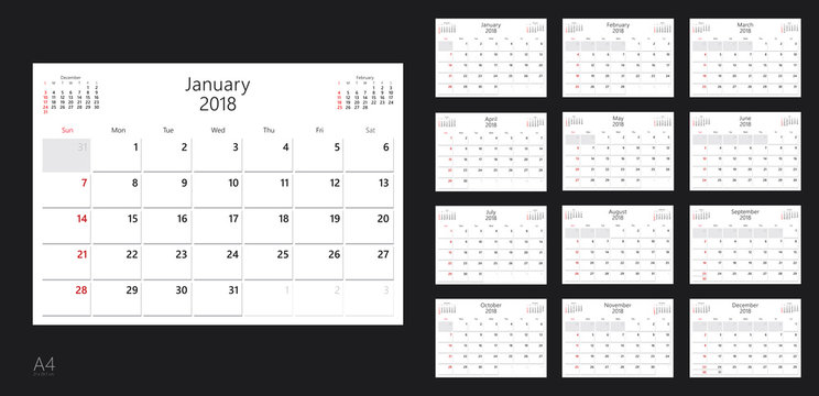 Blank 2018 Calendar Images - Browse 7,041 Stock Photos, Vectors ...