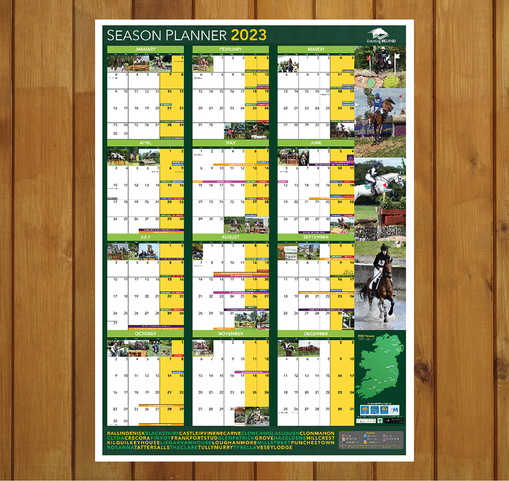 Eventing Ireland 2023 Wall Planner - Bit Media