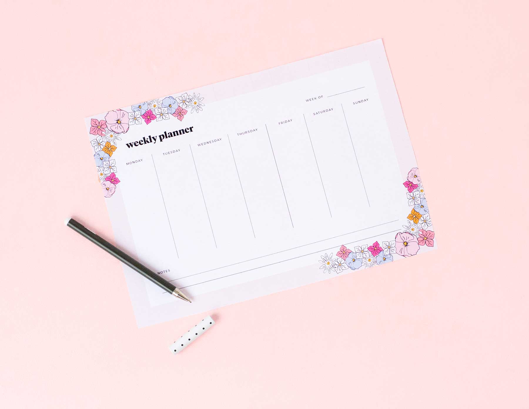 Printable weekly planner - makeandtell