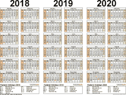 2018 year planner printable excel