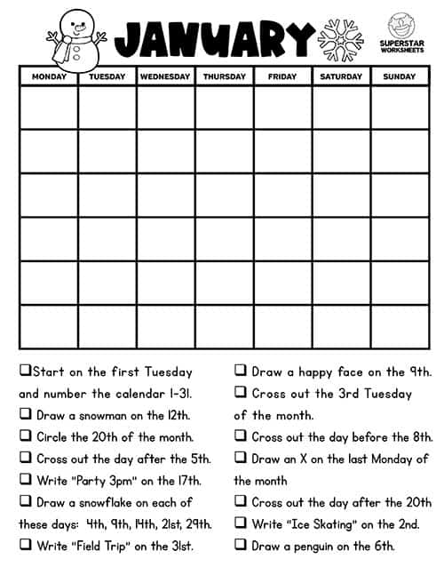 Months of the Year Worksheets -Worksheets Library